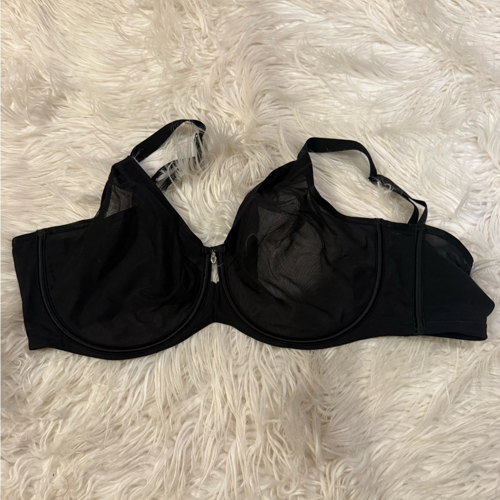 Women's black mesh bra (D5)